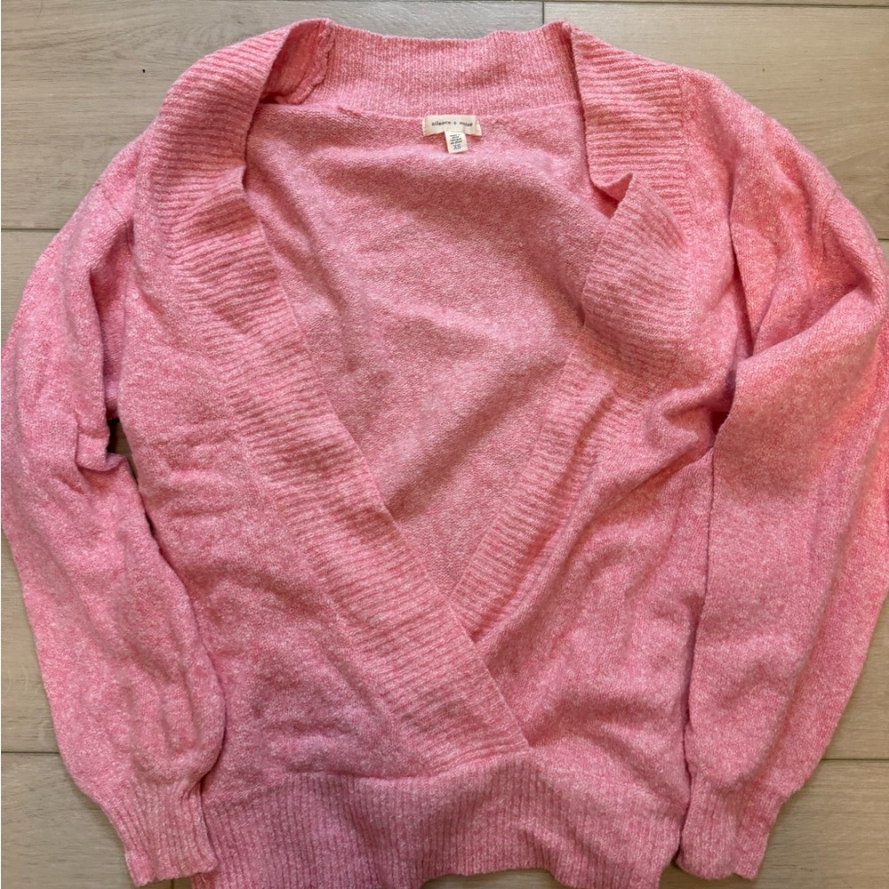 Silence + Noise Pink Women's Cardigan Sweater